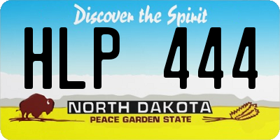 ND license plate HLP444