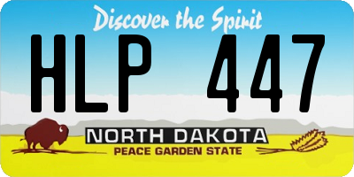 ND license plate HLP447