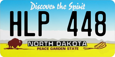 ND license plate HLP448