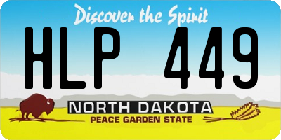 ND license plate HLP449