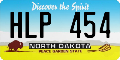 ND license plate HLP454