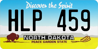 ND license plate HLP459
