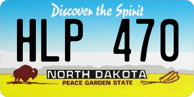 ND license plate HLP470