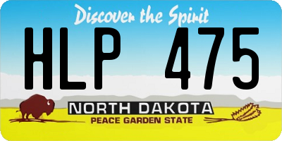 ND license plate HLP475