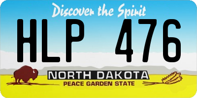 ND license plate HLP476