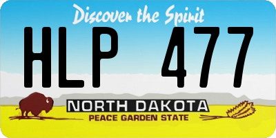 ND license plate HLP477