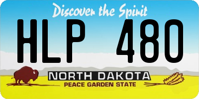 ND license plate HLP480