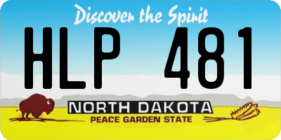 ND license plate HLP481