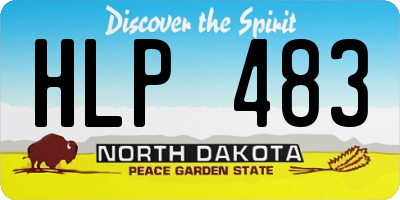 ND license plate HLP483