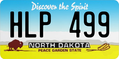 ND license plate HLP499