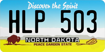 ND license plate HLP503