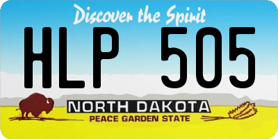 ND license plate HLP505