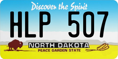 ND license plate HLP507