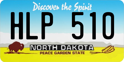 ND license plate HLP510