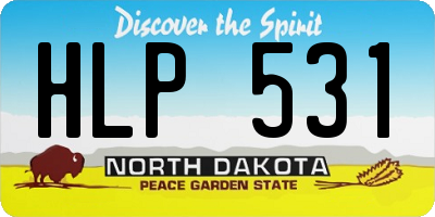ND license plate HLP531