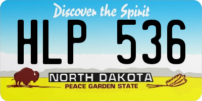 ND license plate HLP536