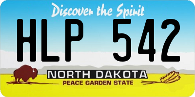 ND license plate HLP542