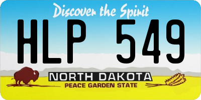 ND license plate HLP549