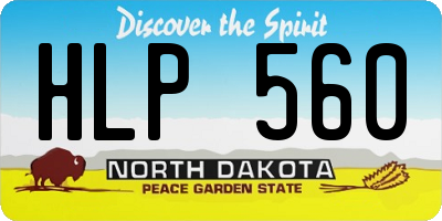 ND license plate HLP560