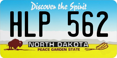 ND license plate HLP562