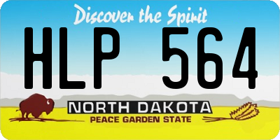 ND license plate HLP564