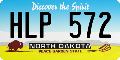 ND license plate HLP572