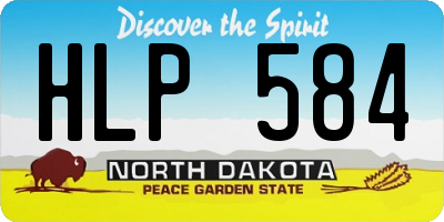 ND license plate HLP584