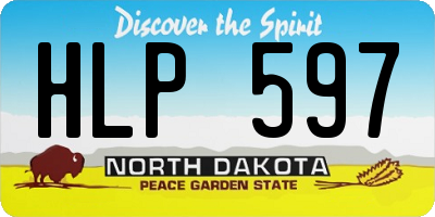 ND license plate HLP597