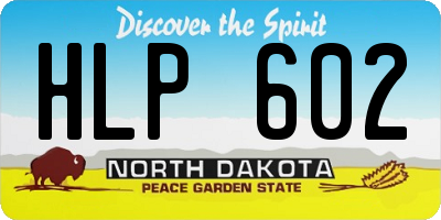 ND license plate HLP602