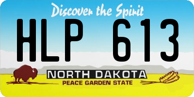 ND license plate HLP613