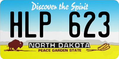 ND license plate HLP623