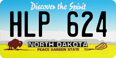 ND license plate HLP624