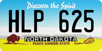 ND license plate HLP625
