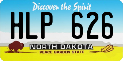 ND license plate HLP626