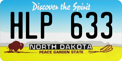 ND license plate HLP633