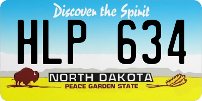 ND license plate HLP634