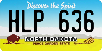 ND license plate HLP636
