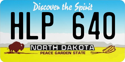 ND license plate HLP640
