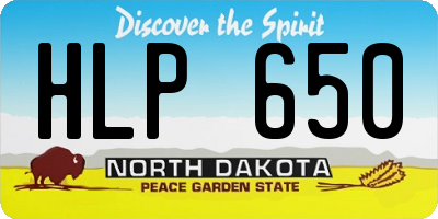 ND license plate HLP650
