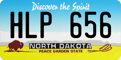 ND license plate HLP656