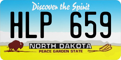 ND license plate HLP659