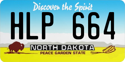 ND license plate HLP664