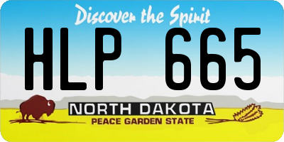 ND license plate HLP665