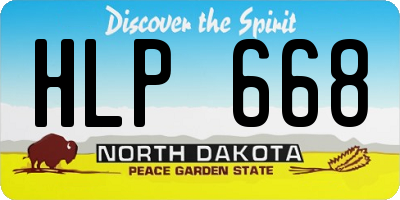 ND license plate HLP668