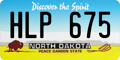 ND license plate HLP675