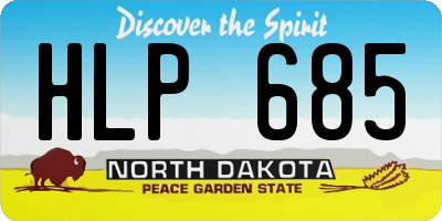 ND license plate HLP685