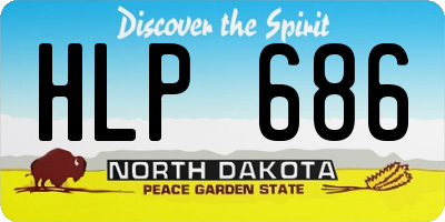 ND license plate HLP686