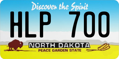 ND license plate HLP700