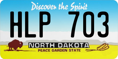 ND license plate HLP703