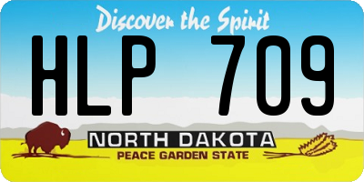 ND license plate HLP709